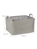 relaxdays Aufbewahrungskorb in Grau - (B)48 x (H)30 x (T)38 cm