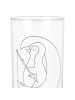 Mr. & Mrs. Panda Wasserglas Pinguin Mond ohne Spruch in Transparent