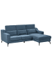 Beliani 2-tlg Ecksofa GLOSLI in Blau/Schwarz