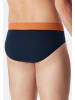 Schiesser Rio Slip / Unterhose 95/5 Cotton in Dunkelblau / orange / beige