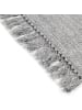 GIFTDECOR Teppich mit Fransen, 100% Baumwolle in Grau, 180 x 120 cm