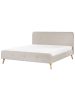 Beliani Doppelbett RENNES in Beige/Braun - (W) 191 x (H) 107 x (L) 216 cm