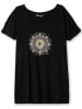 sheego Longshirt in schwarz