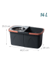 relaxdays Wischmopp-Set in Grau - 14 l