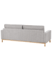 Beliani 3-Sitzer Sofa SIGGARD in Grau/Braun - (W) 217 x (H) 84 x (L) 92 cm