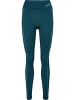 Hummel Hummel Leggings Hmlte Multisport Damen Dehnbarem Schnelltrocknend Nahtlosen in DEEP TEAL/PASTEL TURQUOISE MEL