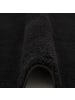 Pergamon Hochflor-Teppich Silky Rund in schwarz