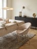 KADIMA DESIGN Esszimmerstuhl: Samtbezug, Metallbeine, Kunststoffnoppen in Beige