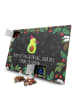 Mr. & Mrs. Panda Adventskalender Avocado Feier mit Spruch in Kreidetafel