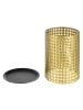 en.casa 2er-Set Beistelltisch Theux  in Gold (H)46cm (D)35cm