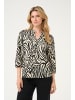 Kaffe Langarm-Bluse KAkatrine Regular fit in Black/Turtledove Print