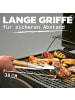 Praknu Grillbesteck Set mit Holzgriffen und Tragetasche - Hitzebeständig