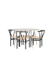 ebuy24 Essgruppe Plaza (5-teilig) Beige 120 x 120 cm