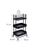 relaxdays Rollwagen in Schwarz - (B)45 x (H)77 x (T)34 cm