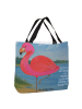 Mr. & Mrs. Panda Tasche Flamingo Classic Design mit Spruch in Weiß