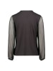 Zero  Blusenshirt mit transparenten Ärmeln in Black Beauty