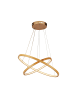 Licht-Erlebnisse Pendelleuchte EEK F (B)50 x (L)50 x (T)125 cm in Gold Natur