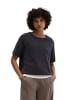 Marc O'Polo Kurzarm-Pullover oversize in Blue Graphite