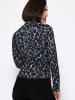 SASSYCLASSY Langarmshirt im Leo-Print in Grau