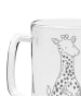Mr. & Mrs. Panda Bierkrug Giraffe Zufrieden ohne Spruch in Transparent