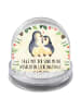 Mr. & Mrs. Panda Dekokugel Pinguin umarmen mit Spruch in Naturpapier