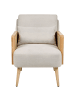 Beliani Sessel ORUM in Beige/Braun - (W) 60 x (H) 80 x (L) 78 cm