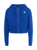 myMo Zip Hoodie Cropped in Royalblau