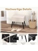 COSTWAY Schminkhocker mit Stauraum in Beige