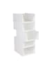 relaxdays 5 x Kleiderschrank-Organizer in Weiß - (B)33,5 x (H)18,5 x (T)43 cm