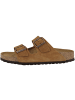 Birkenstock Sandale Arizona Veloursleder schmal in braun