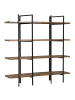 Beliani Bücherregal COMPTON in Braun/Schwarz - (W) 160 x (H) 165 x (L) 36 cm