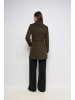 Salsa Jeans Wollmantel Button Detail in Dark Green V1