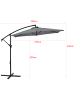 casa.pro Ampelschirm Budva in Grau (H)245cm (B)290cm (D)270cm