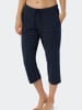 Schiesser Pyjamahose Mix & Relax 3/4 in dunkelblau-gem.