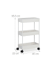 relaxdays Rollwagen in Weiß - (B)40 x (H)65,5 x (T)22 cm