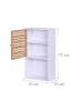 relaxdays Hängeschrank in Weiß/ Natur - (B)40 x (H)70 x (T)20 cm