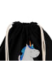 Mr. & Mrs. Panda Gym-Rucksack Einhorn Mann mit Spruch in Schwarz