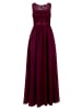 Vera Mont Abendkleid mit Spitze in Deep Dahlia