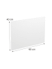 relaxdays Magnettafel in Weiß - 60 x 40