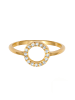 Elli Ring 925 Sterling Silber Geo, Kreis in Gold