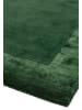 KADIMA DESIGN Teppich Wolle mit Viskose-Mix, Unifarben, Handgefertigt, Robust in Grün