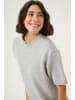 Kaffe Strickpullover KAsylvie Loose fit in Grey Melange