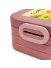 Mr. & Mrs. Panda Bento Box Bienen Paar Design mit Spruch in Rot Pastell