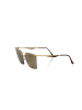 Frankie Morello Gold Metallic Faser Damen Sonnenbrille