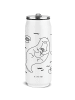 Mr. & Mrs. Panda Edelstahl Trinkflasche Otter Seerose ohne Spruch in Weiß