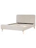 Beliani 2-tlg Doppelbett RENNES in Beige/Braun