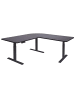 MCW Eck-Schreibtisch D40, Schwarz, schwarz