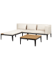 Beliani 2-tlg Lounge Set BRACCIANO in Beige/Heller Holzfarbton/Schwarz