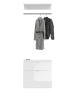 Inn.Furn Garderoben-Set weiß Hochglanz 61 cm, Zwischenbau mit Kleiderstange