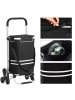 SONGMICS Einkaufstrolley Sampson in Schwarz - (B)47 x (H)97 x (T)35 cm